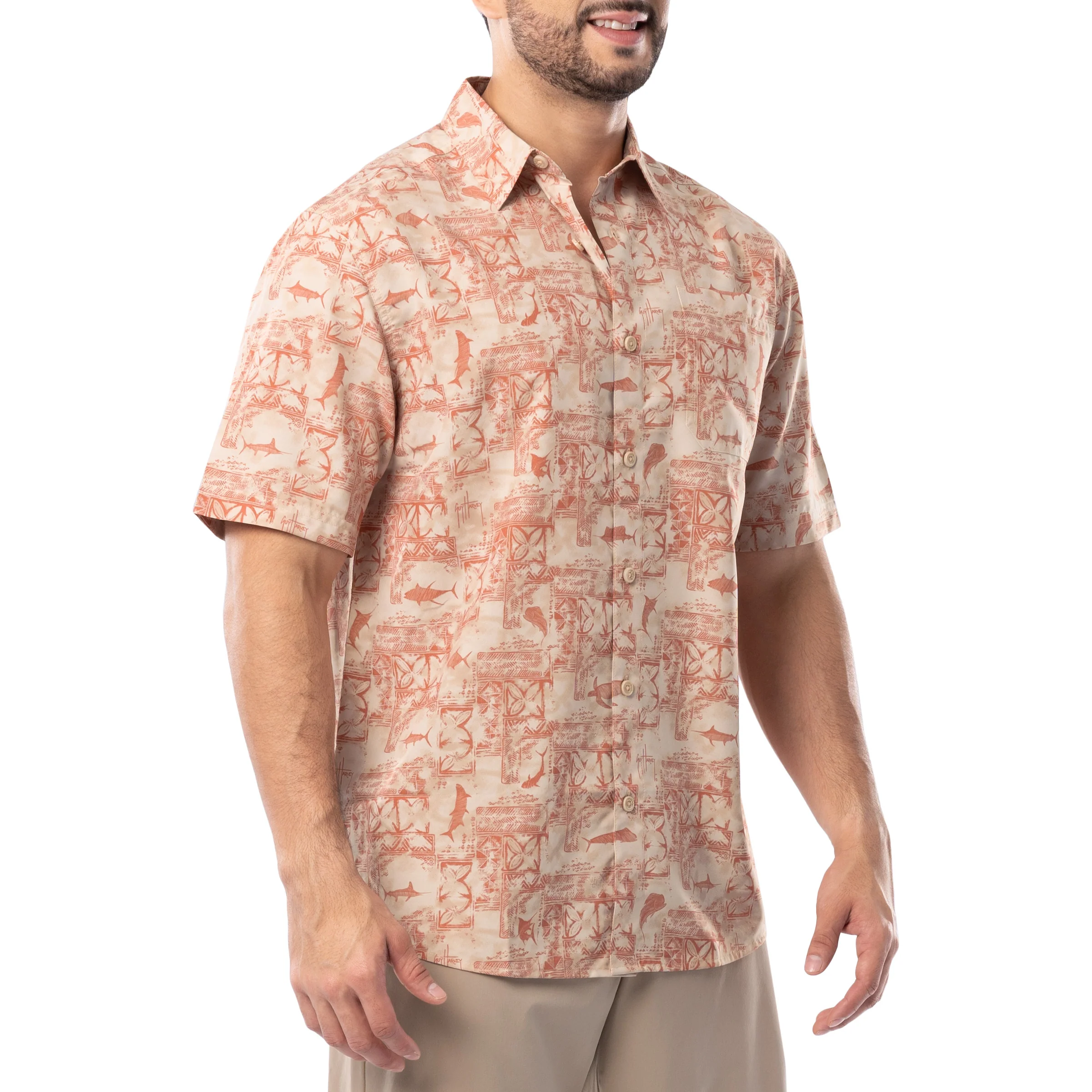 Men's Distress Tapestry Performance Fishing Shirt - Image 4
