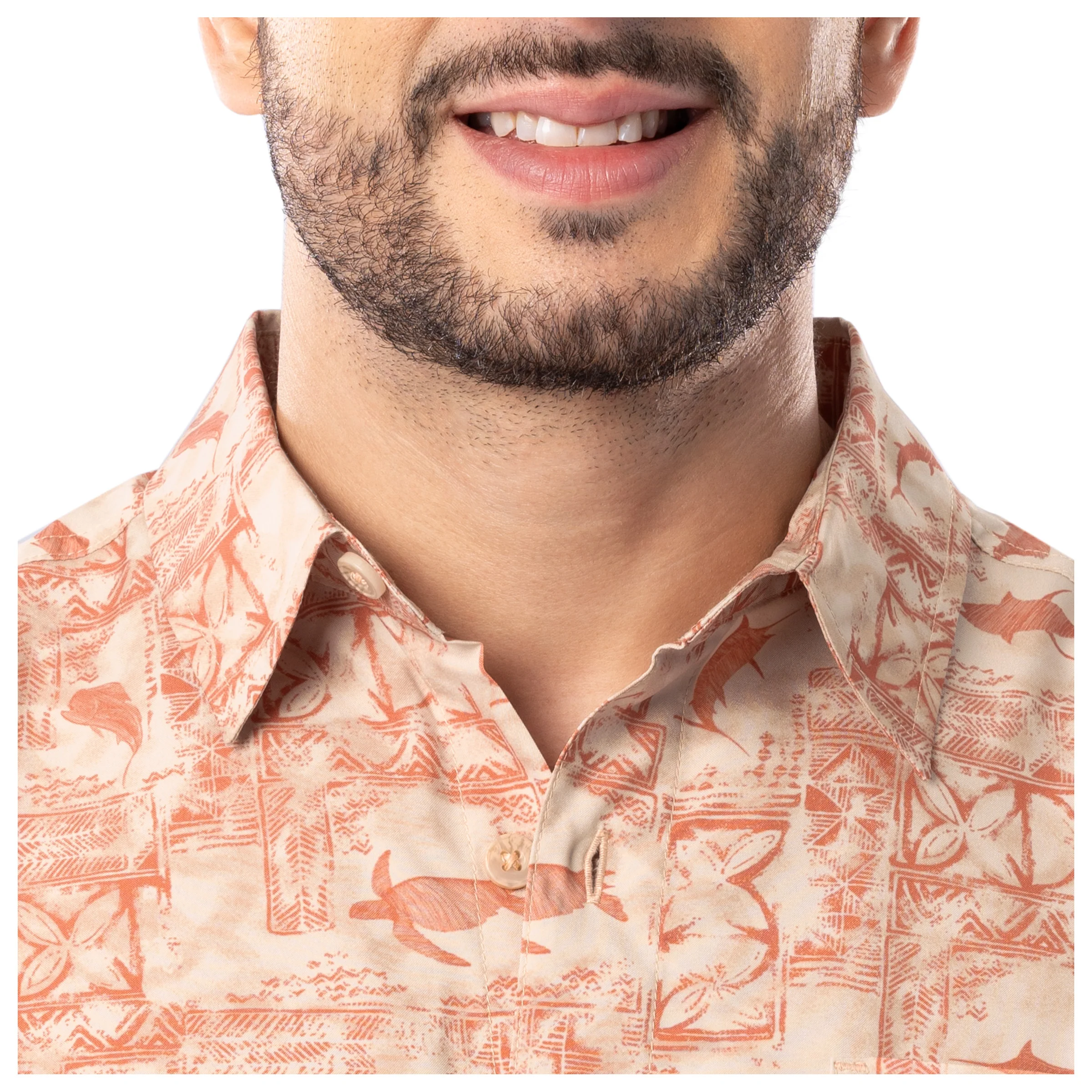 Men's Distress Tapestry Performance Fishing Shirt - Image 7