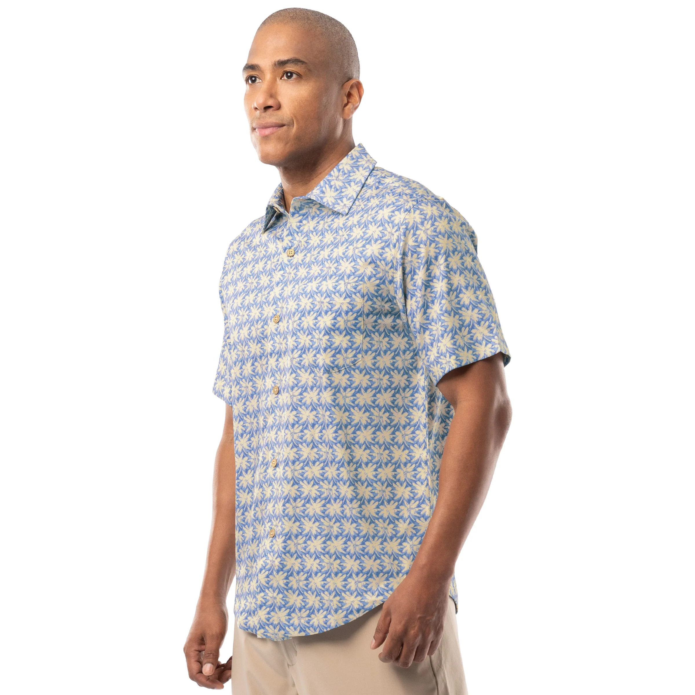 Island Ease Resort Shirt - Dot Palm - Image 3