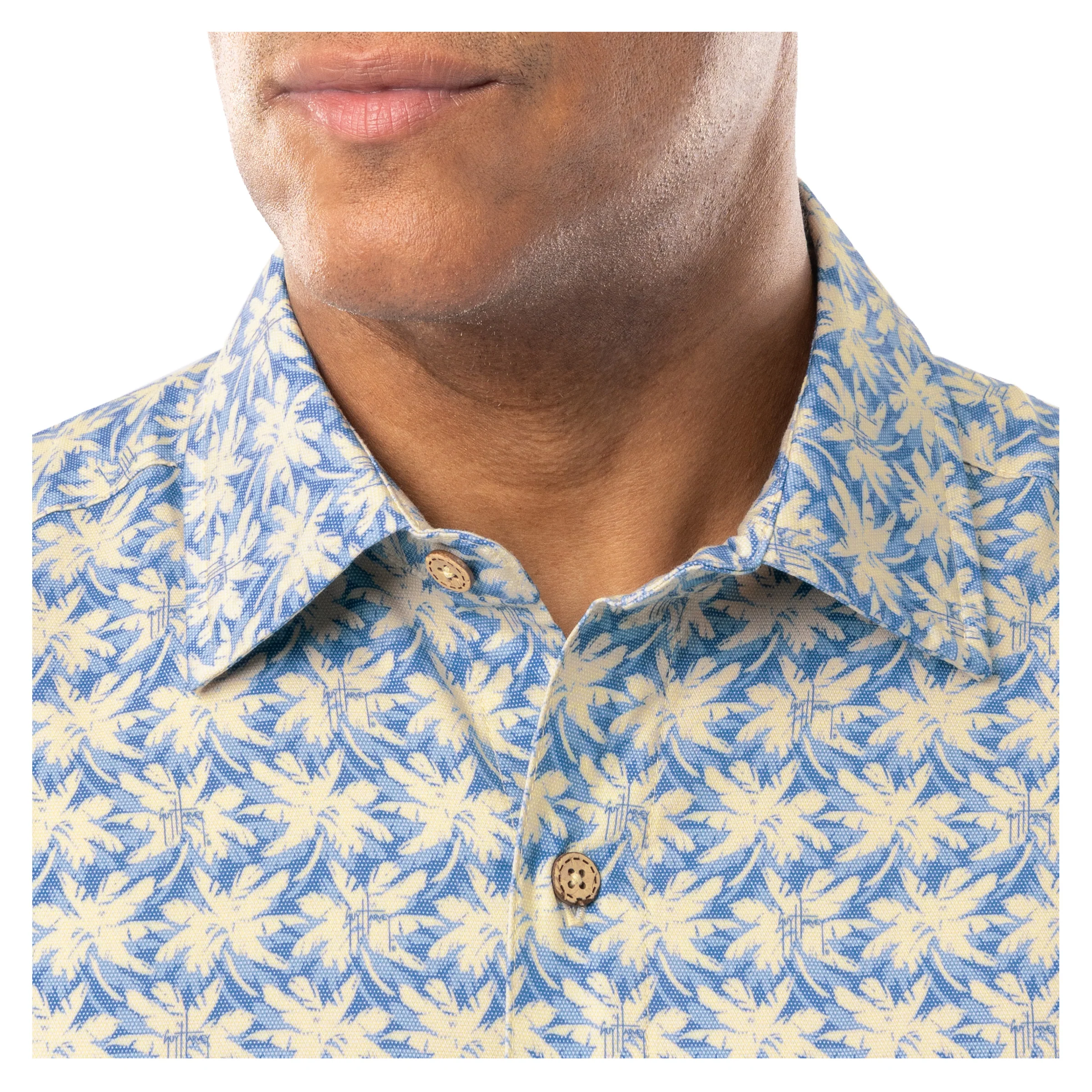 Island Ease Resort Shirt - Dot Palm - Image 5