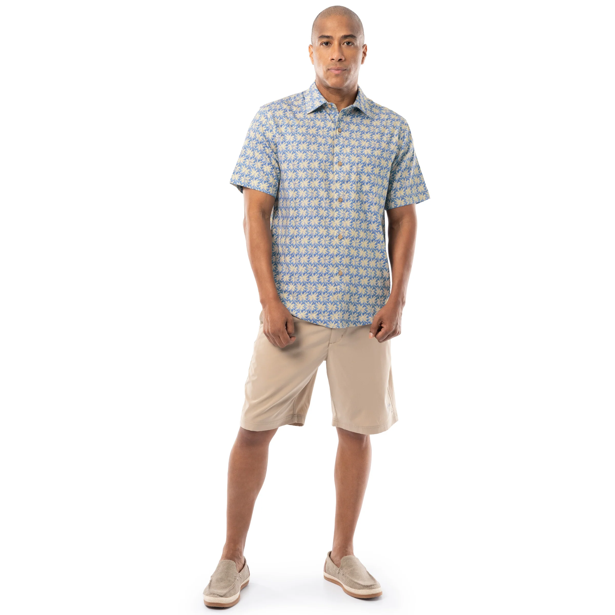 Island Ease Resort Shirt - Dot Palm - Image 8