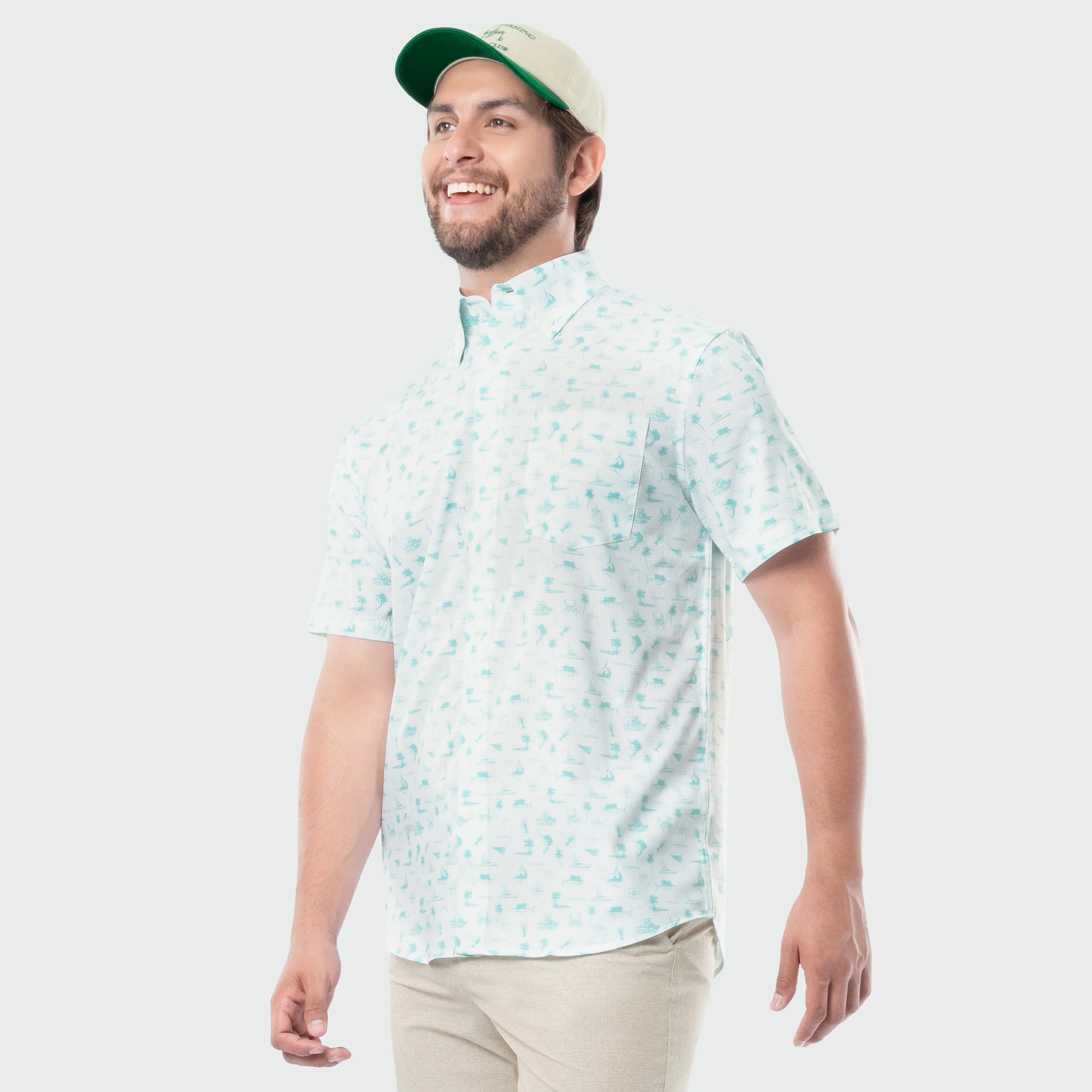 Eco Angler Fishing Shirt - Maritime Motif - Image 3