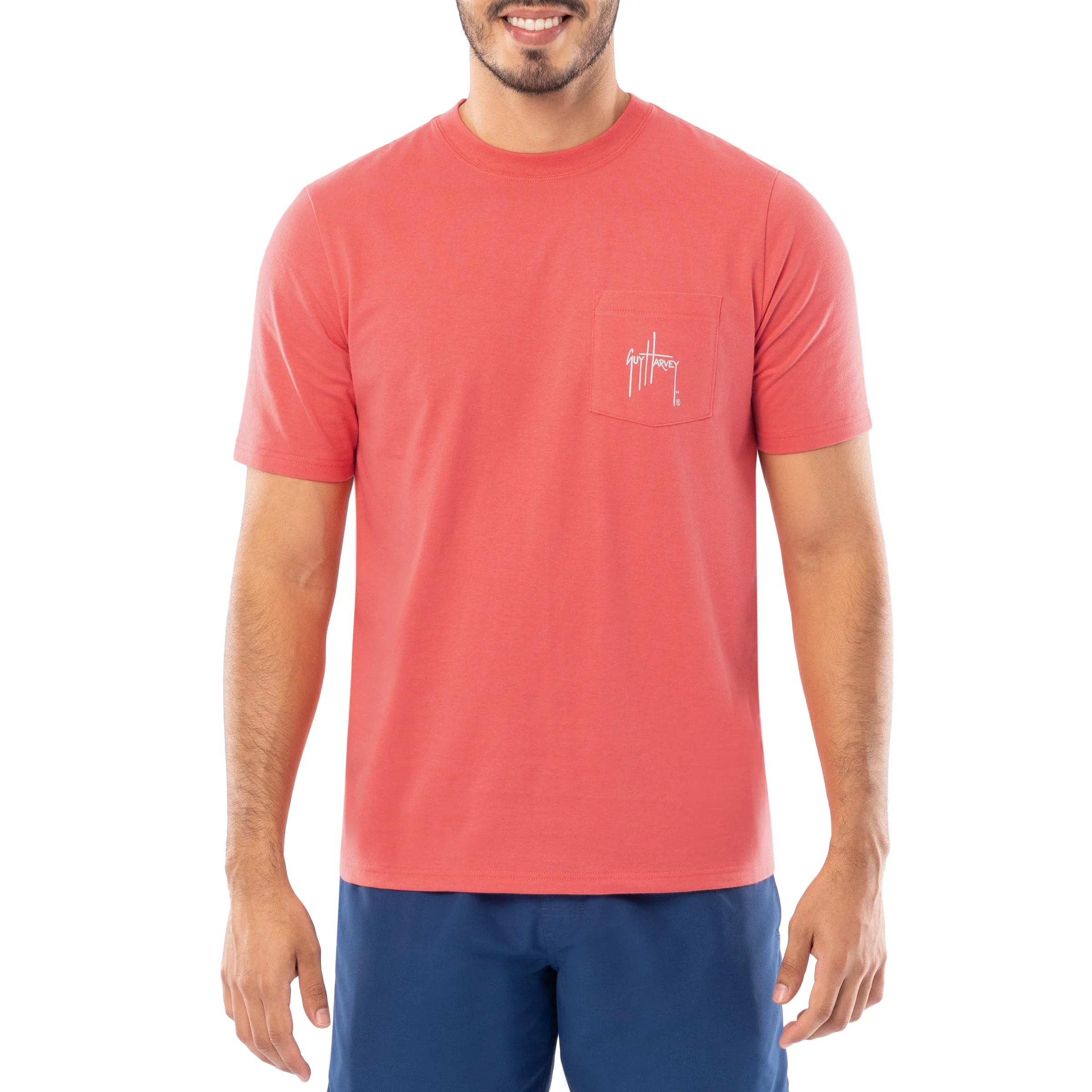 Men's Faded Short Sleeve Pocket T-Shirt - Image 2