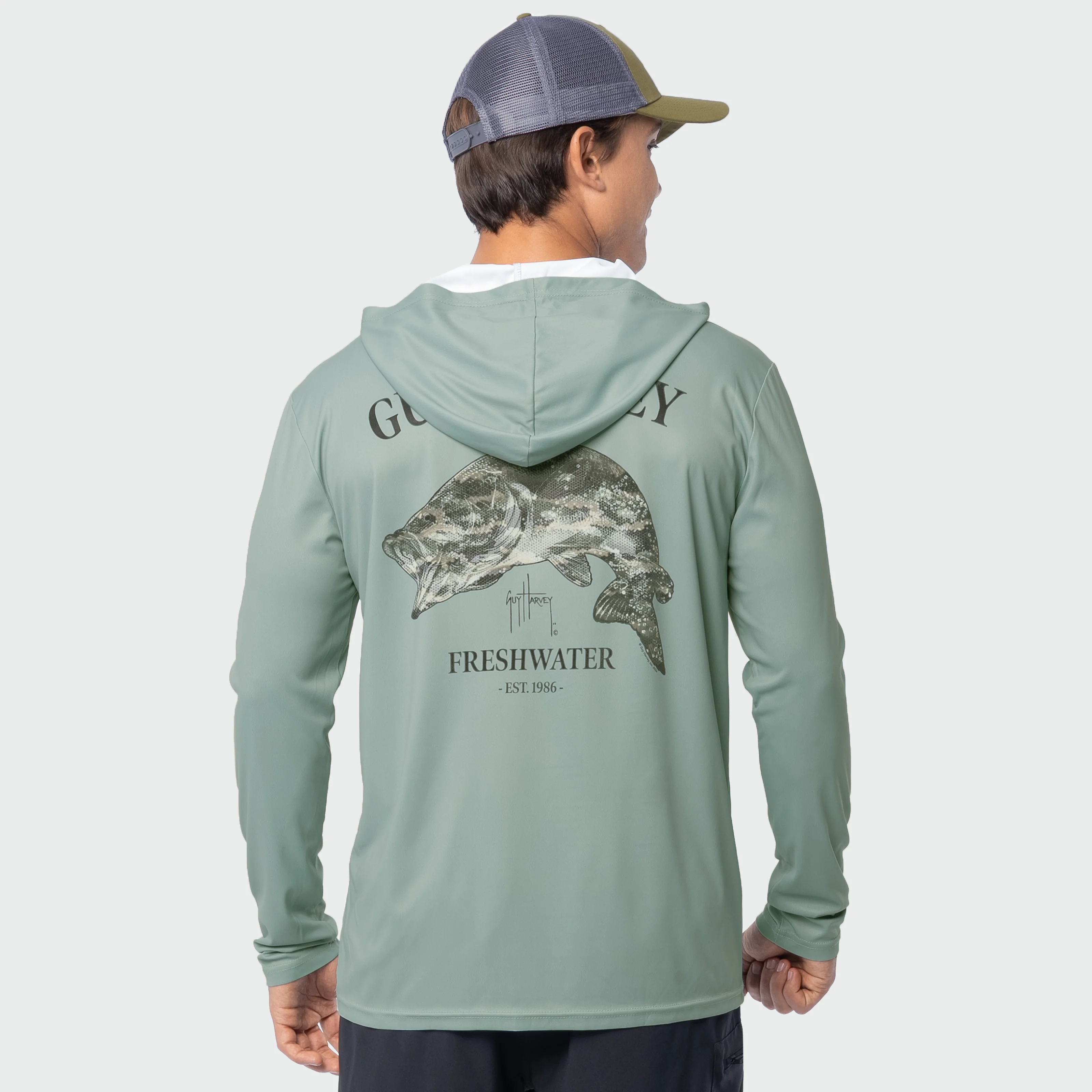 Eco Cast Sun Protection Hoodie - Freshwater Camo - Image 4