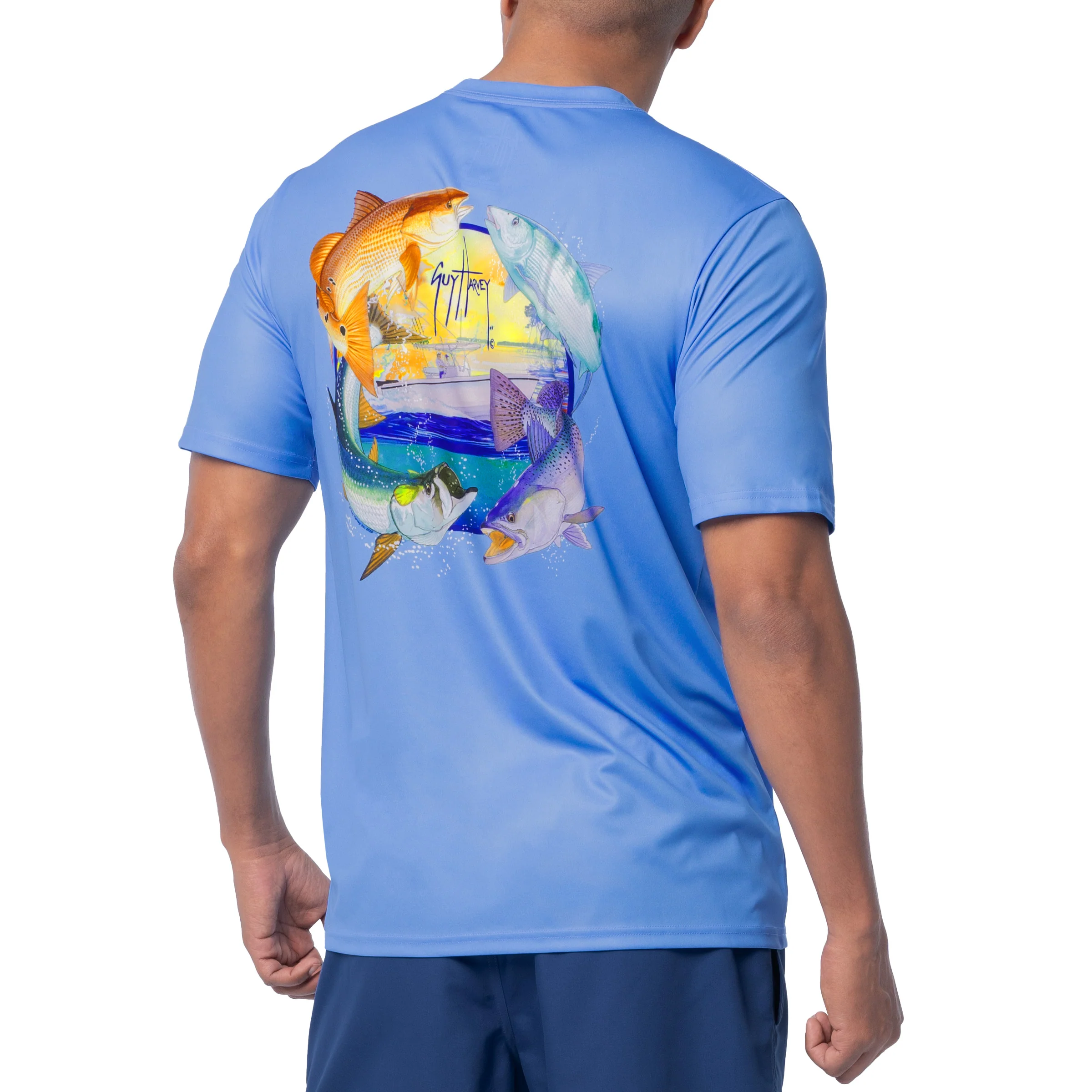 Sun Protection Short Sleeve Crew - Inshore Four