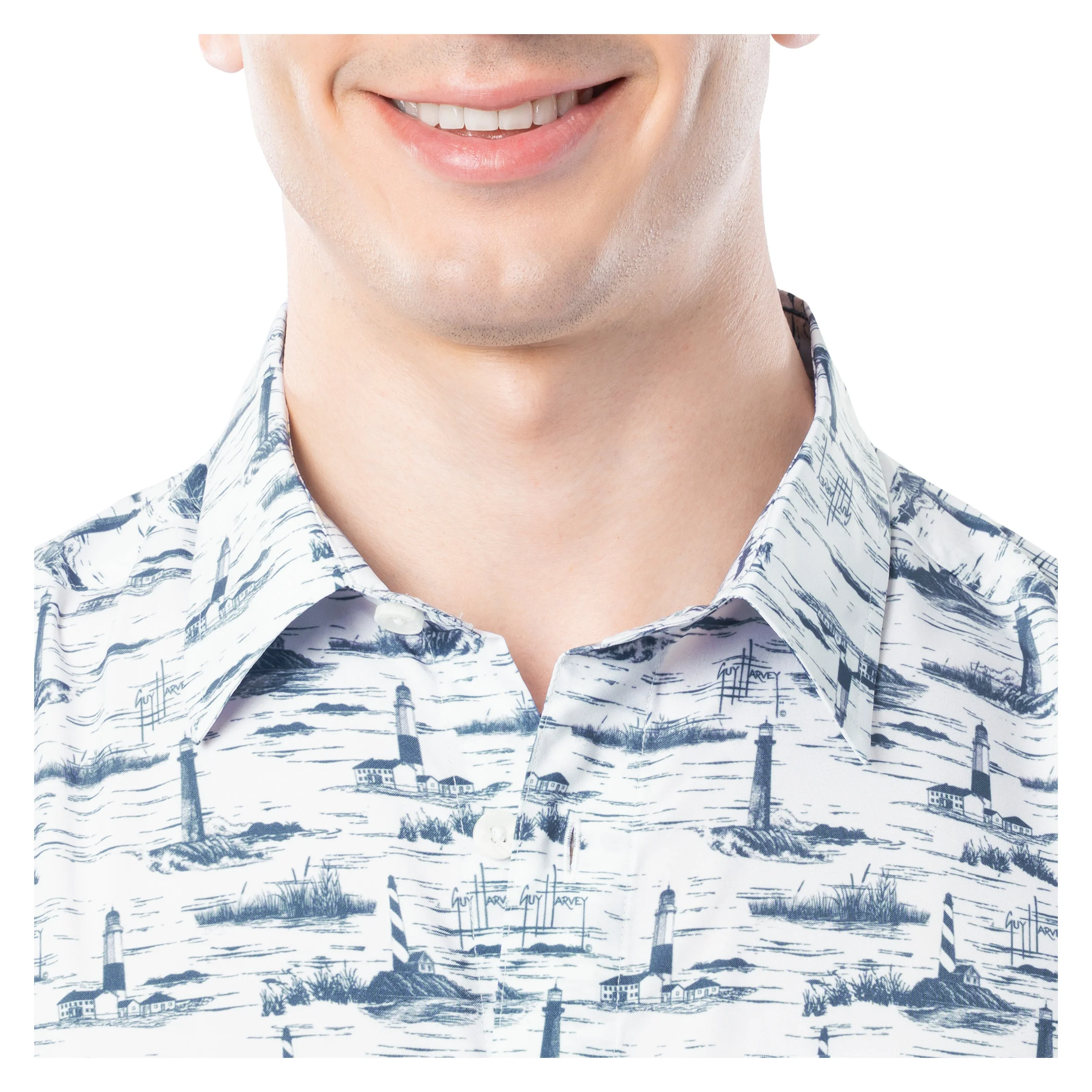 Mariner Fishing Shirt - Lighthouse Toile - Image 4