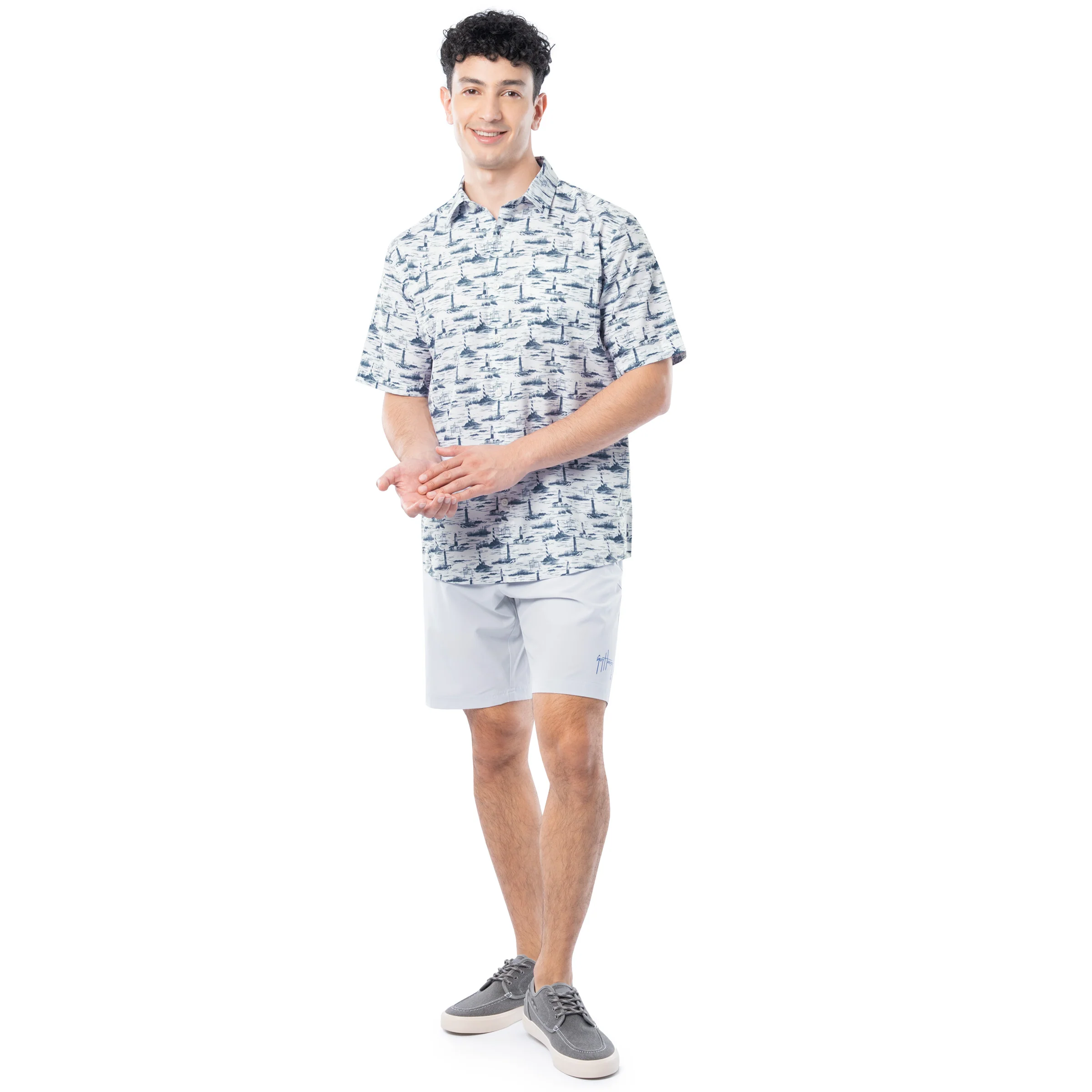 Mariner Fishing Shirt - Lighthouse Toile - Image 7