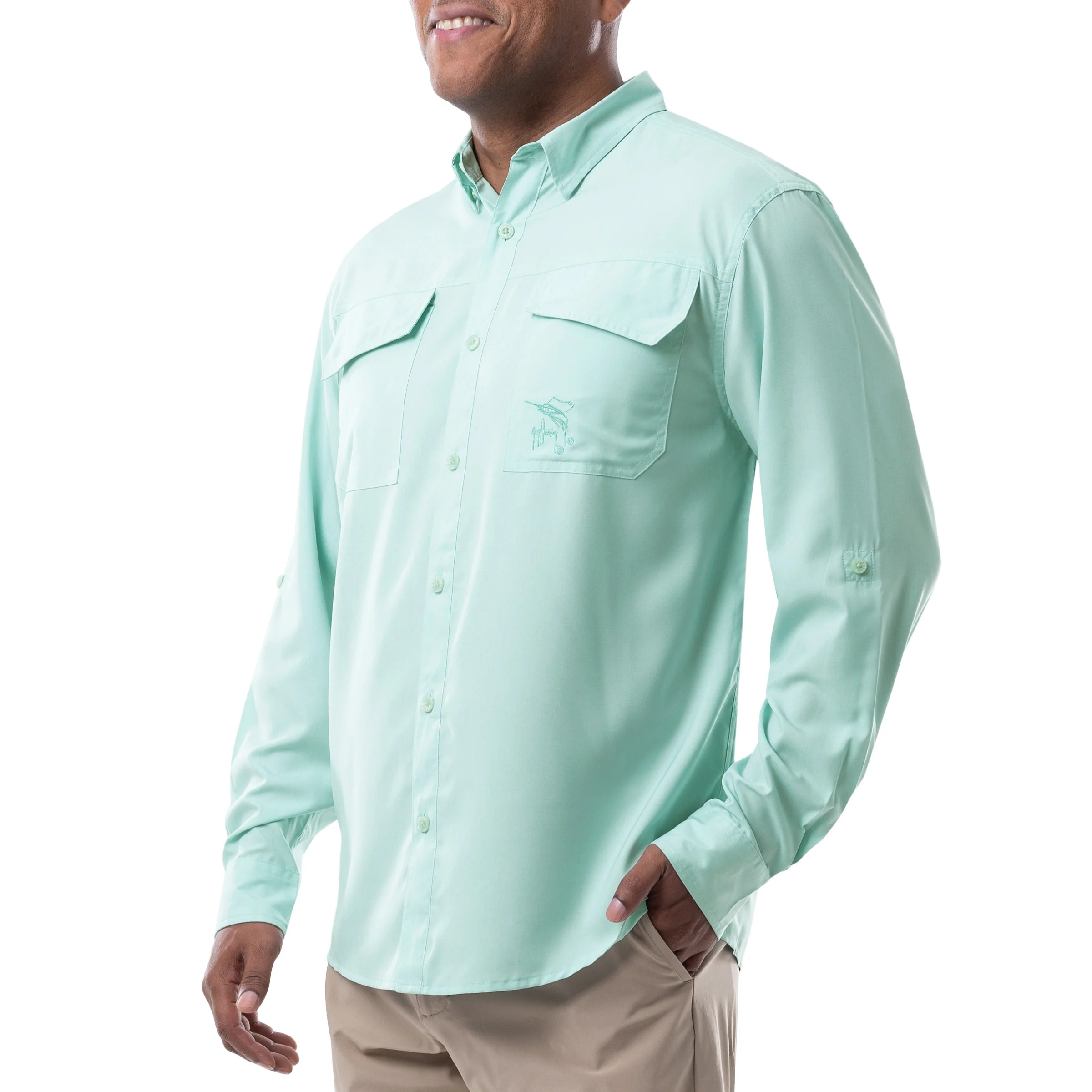Harbor Heather Long Sleeve Fishing Shirt - Image 10