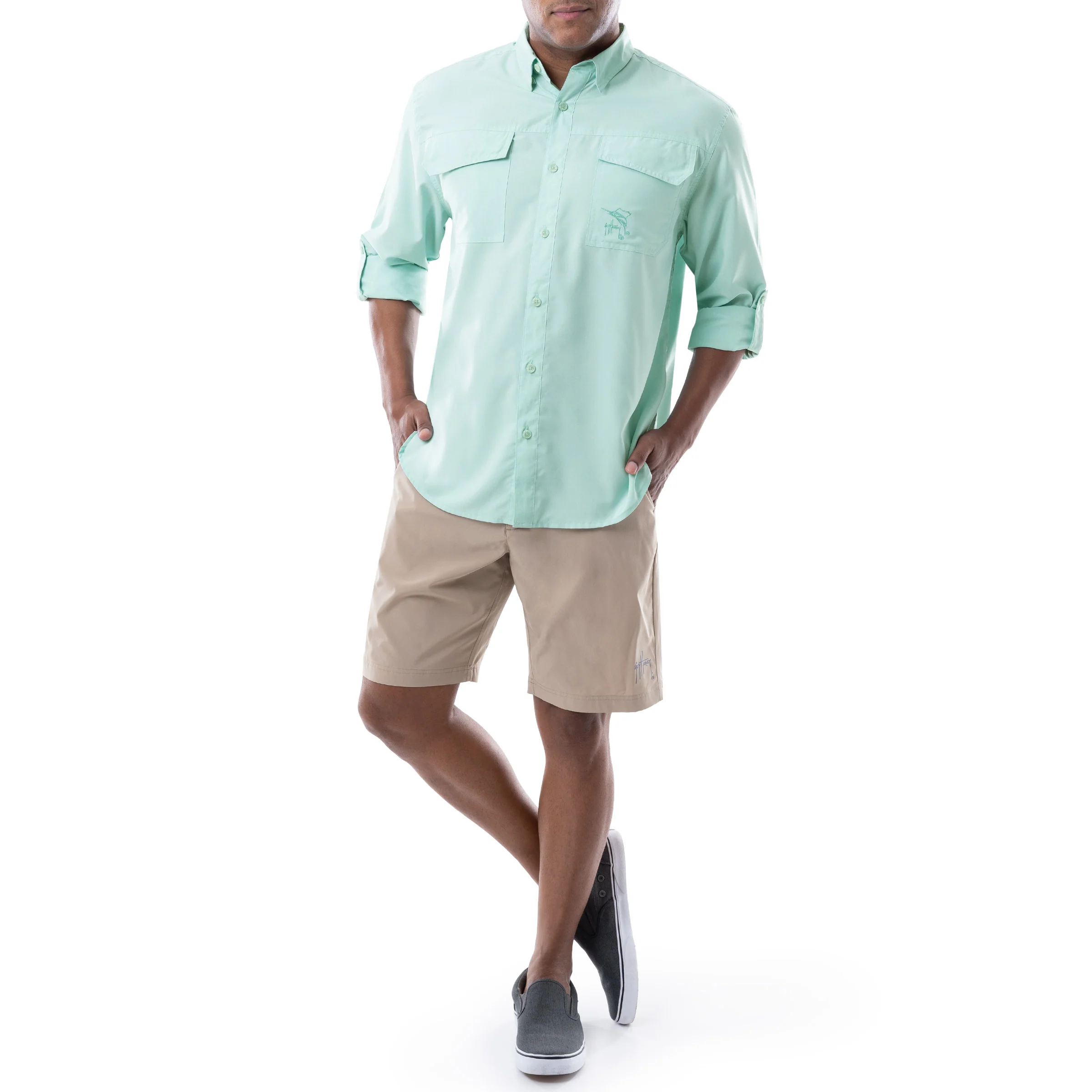 Harbor Heather Long Sleeve Fishing Shirt - Image 16