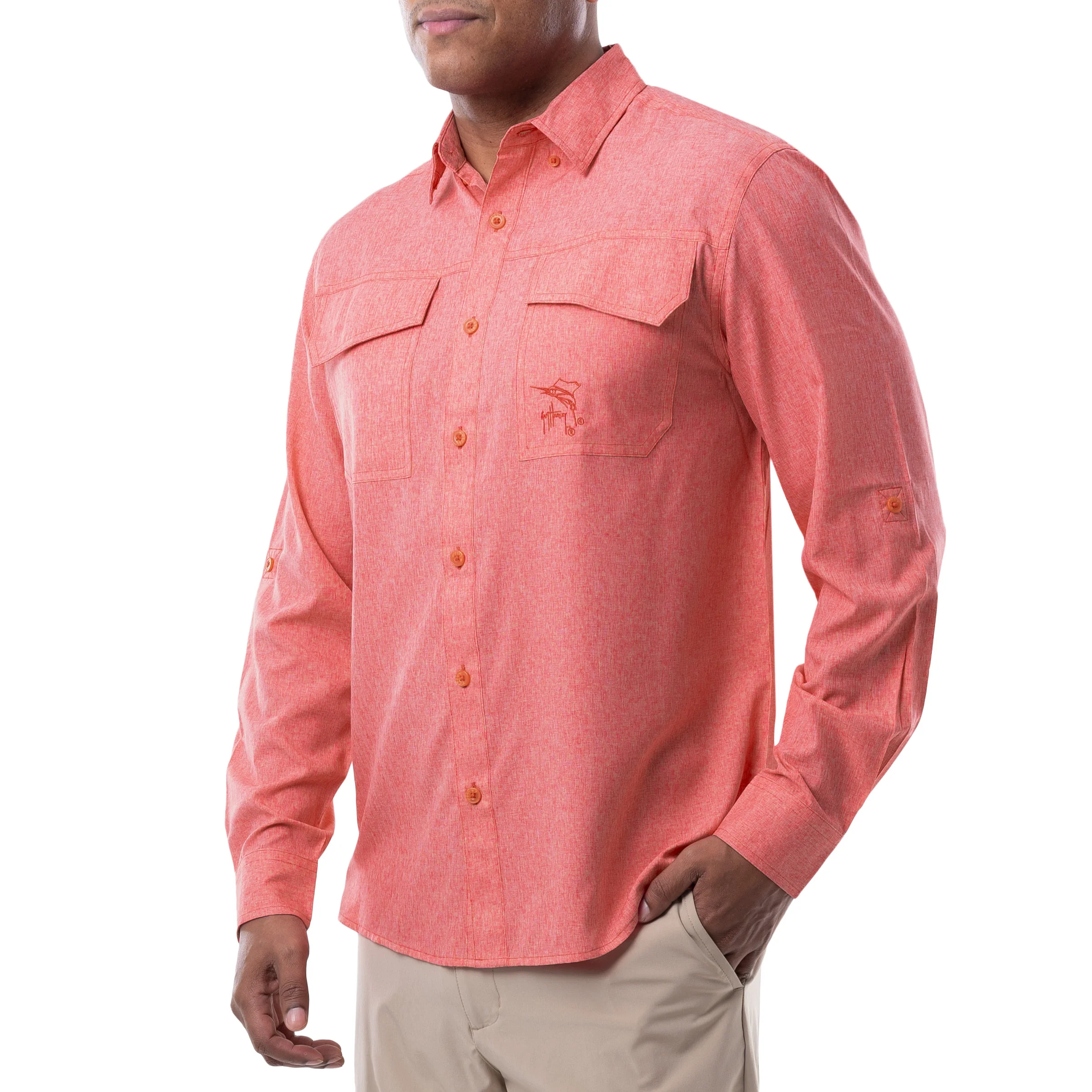 Harbor Heather Long Sleeve Fishing Shirt - Image 19