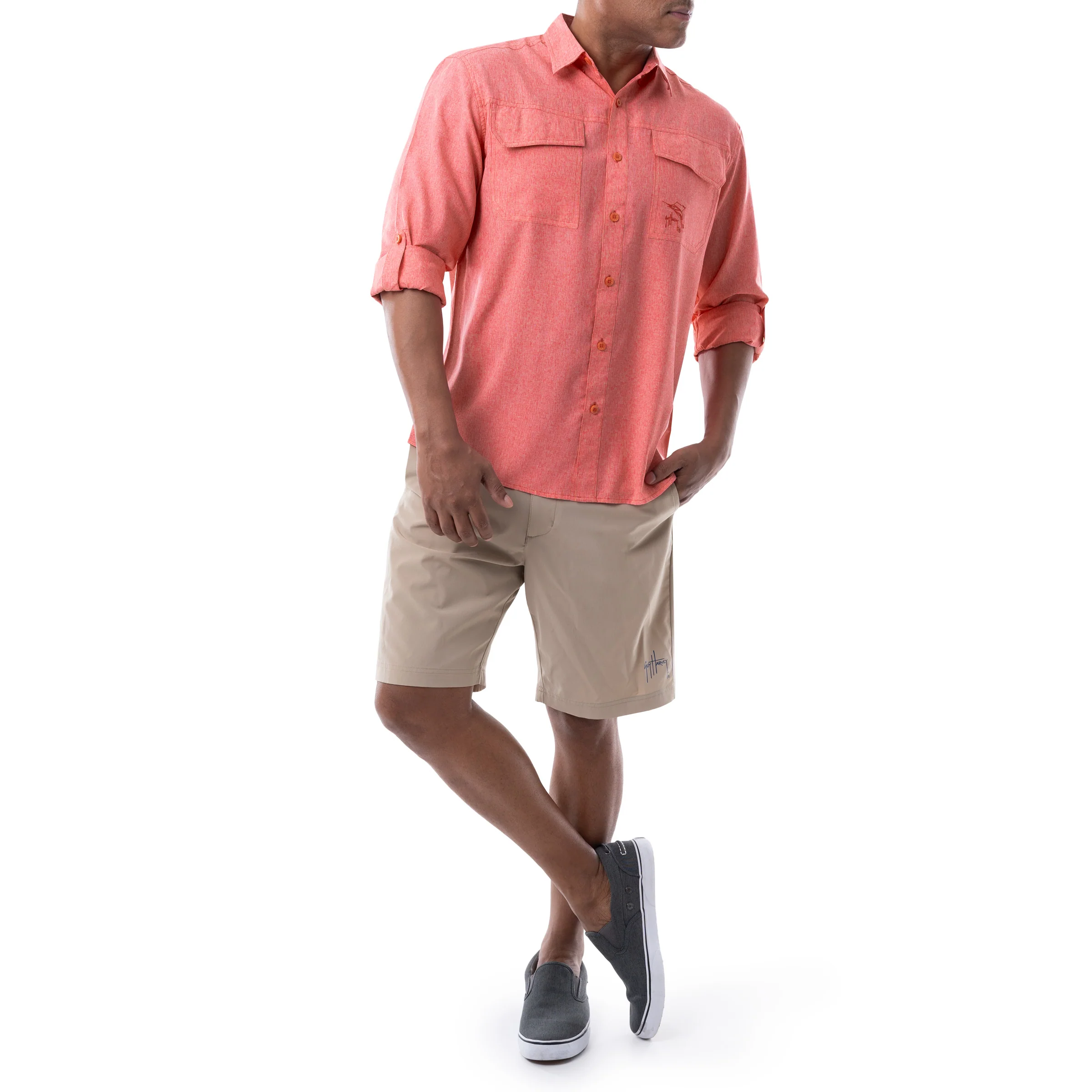 Harbor Heather Long Sleeve Fishing Shirt - Image 25