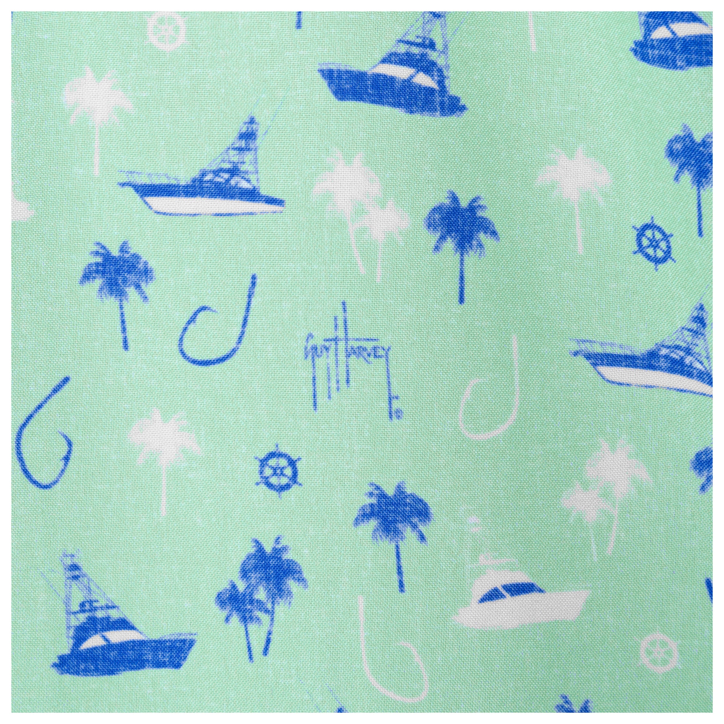 Men's Nautical Palms Performance Fishing Shirt - Image 3