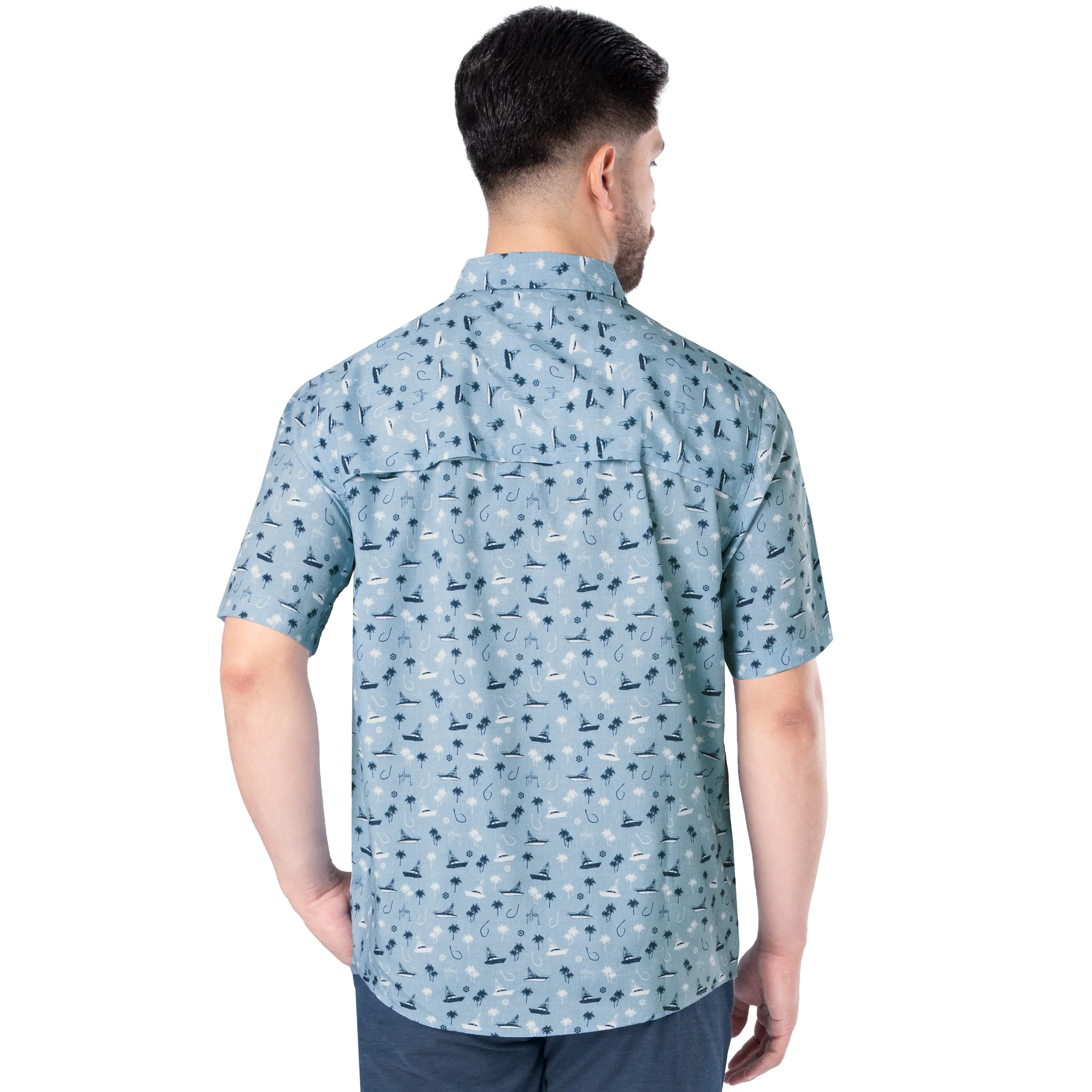 Mariner Fishing Shirt - Nautical Palms - Image 2