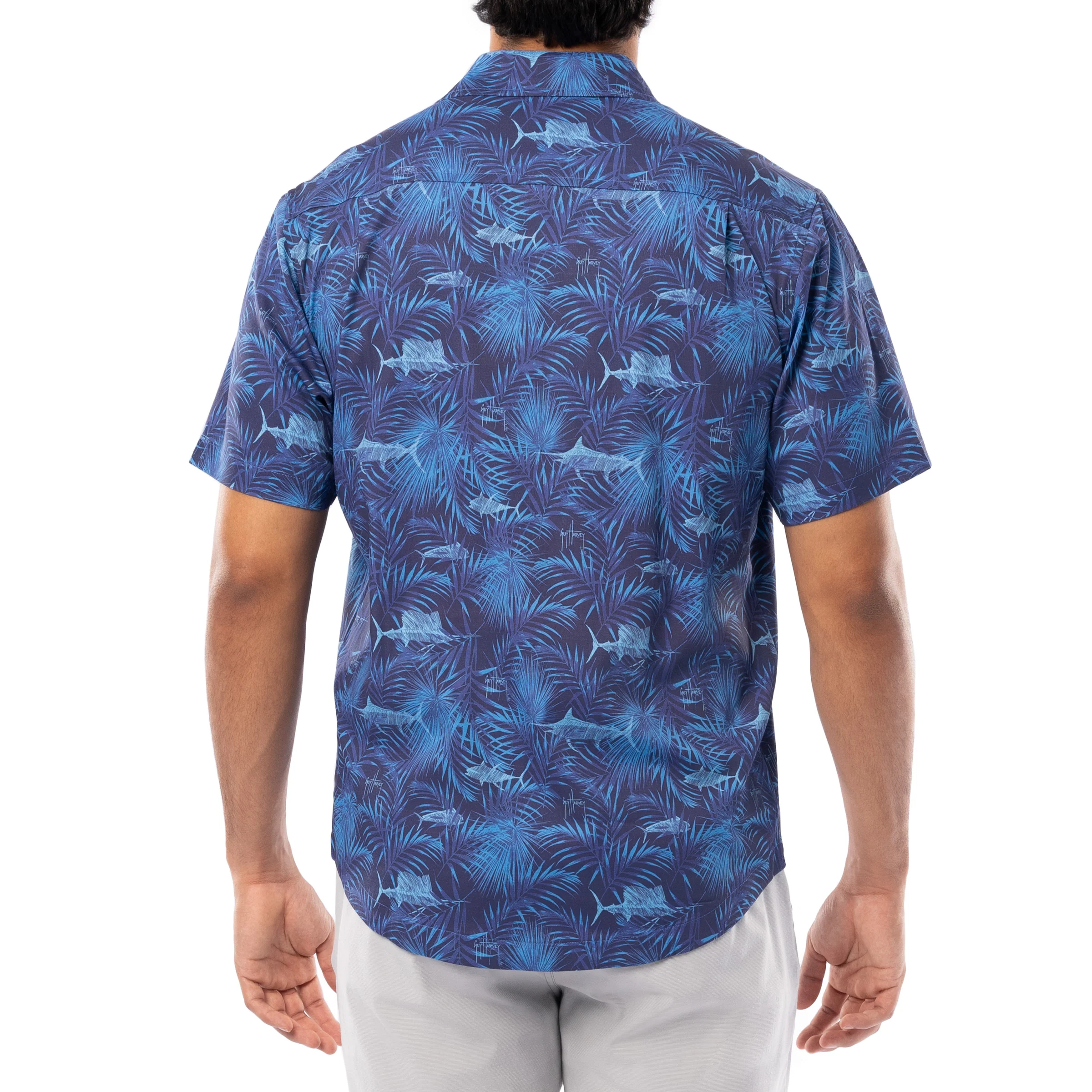 Men's Navy Incognito Printed Resort Shirt - Image 2