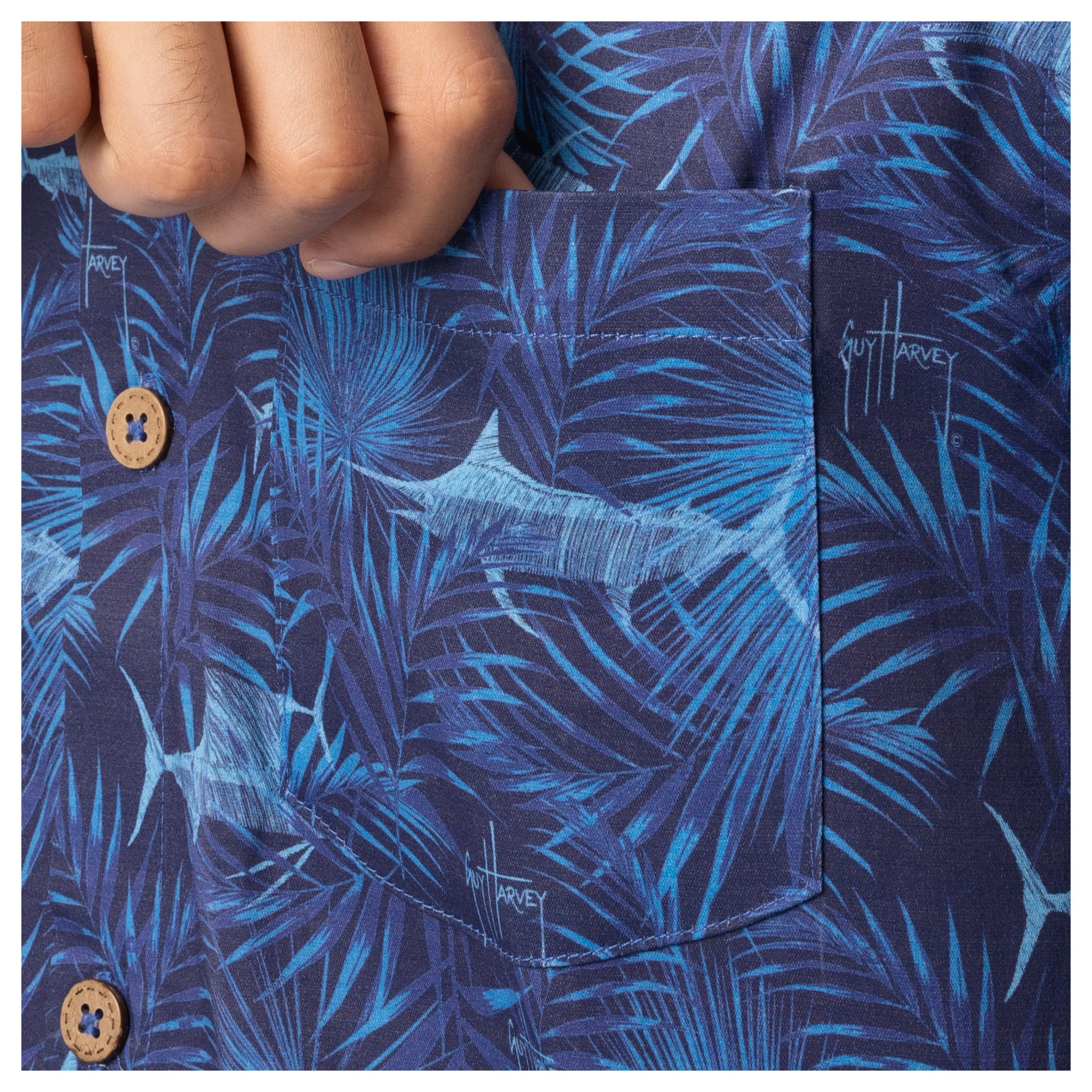 Men's Navy Incognito Printed Resort Shirt - Image 3