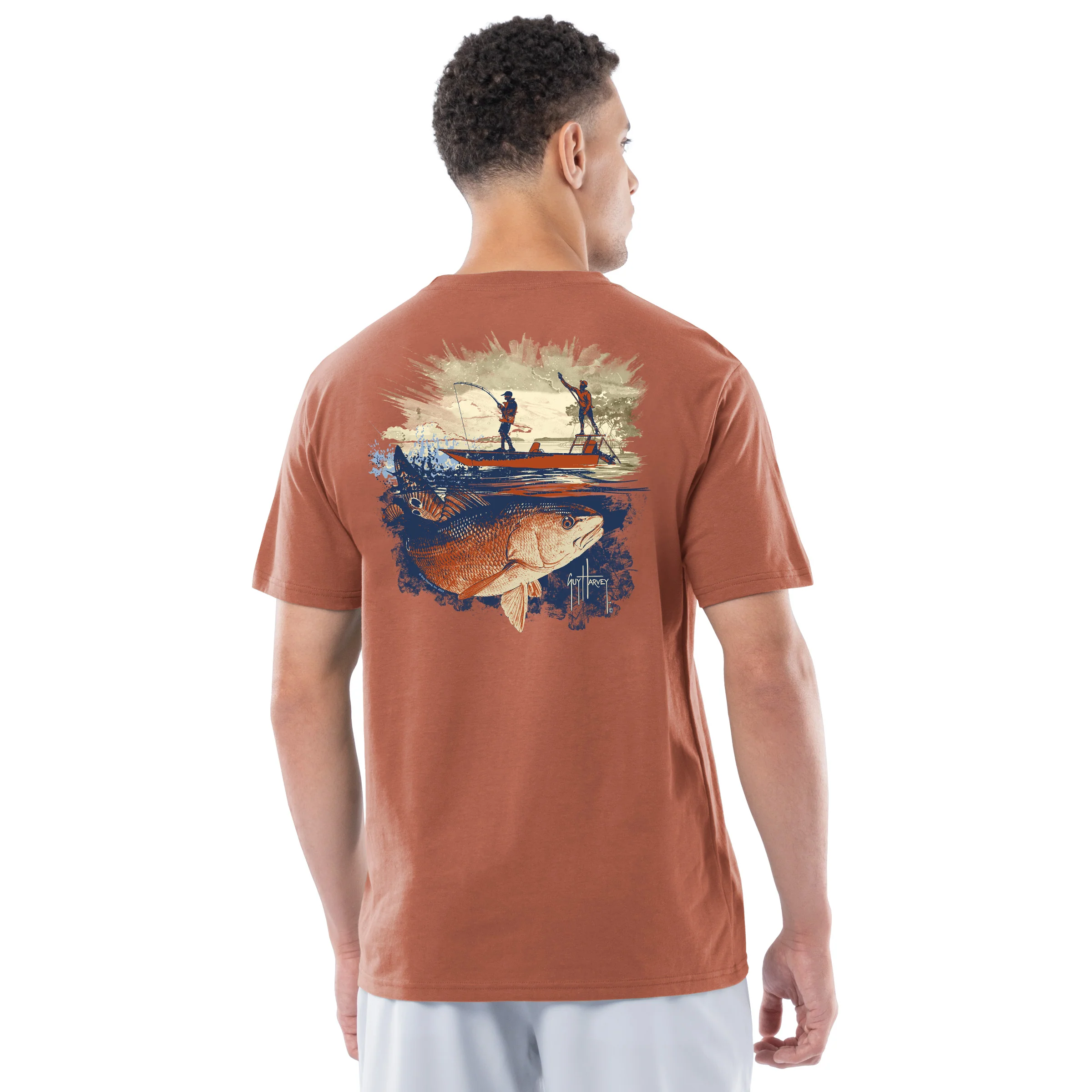 Lightweight Pocket Tee - Redfish Tailing