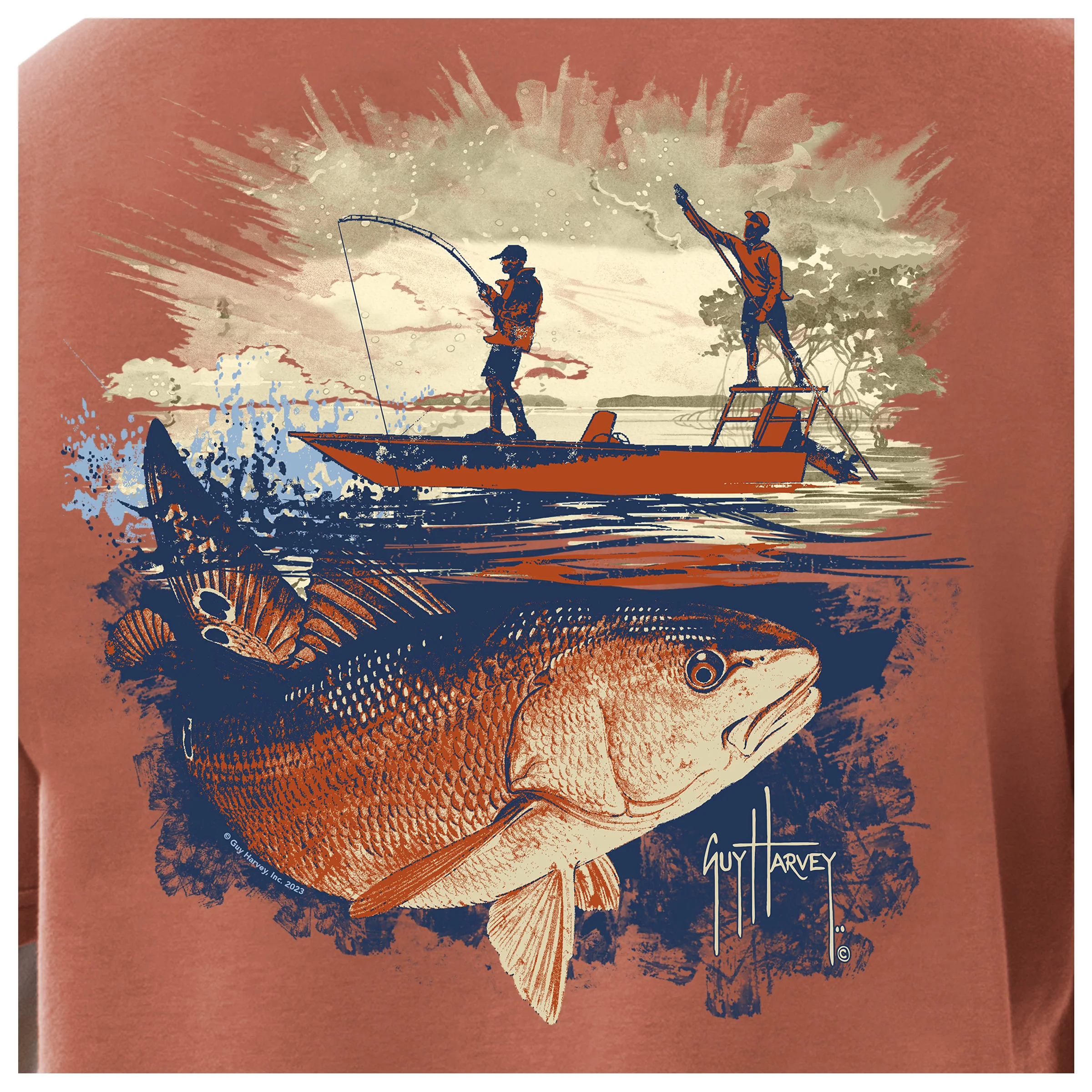 Lightweight Pocket Tee - Redfish Tailing - Image 4