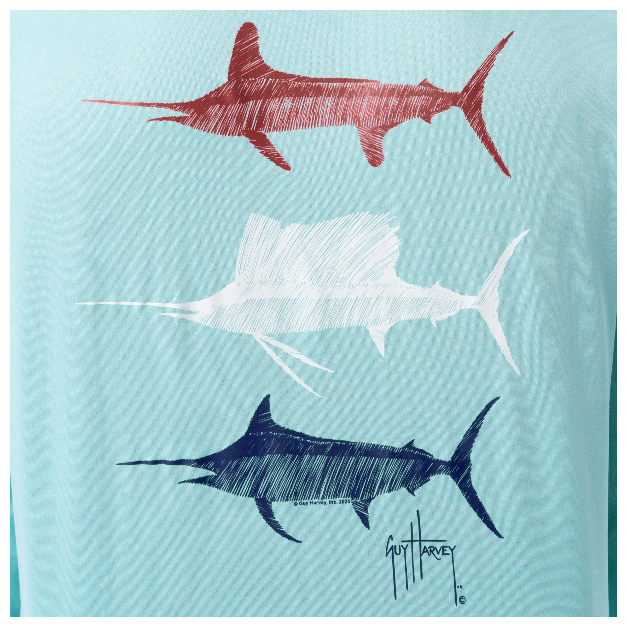Men's RWB Scribble Long Sleeve Performance Hoodie - Image 3