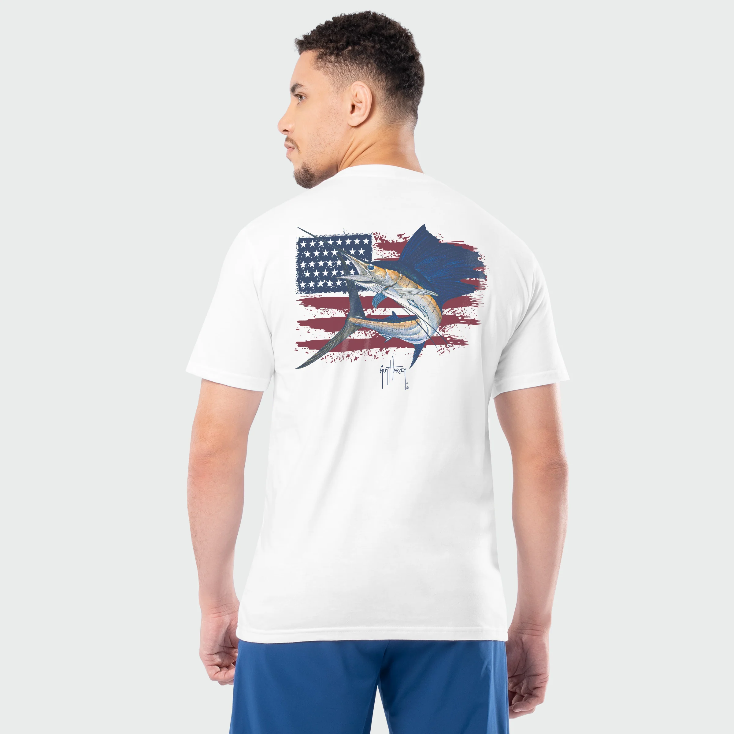 HarborLite Pocket Tee - Sail USA - Image 2