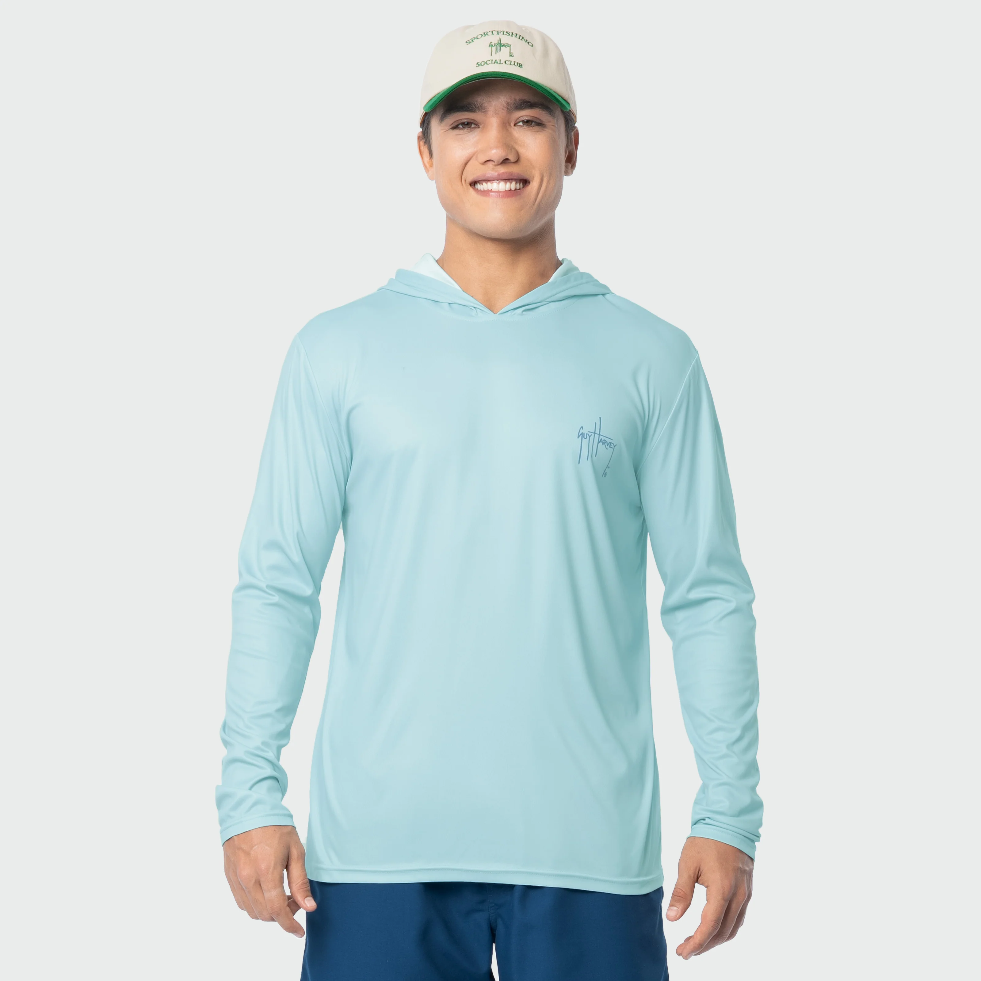 Eco Cast Sun Protection Hoodie - Saltwater Stamp - Image 2