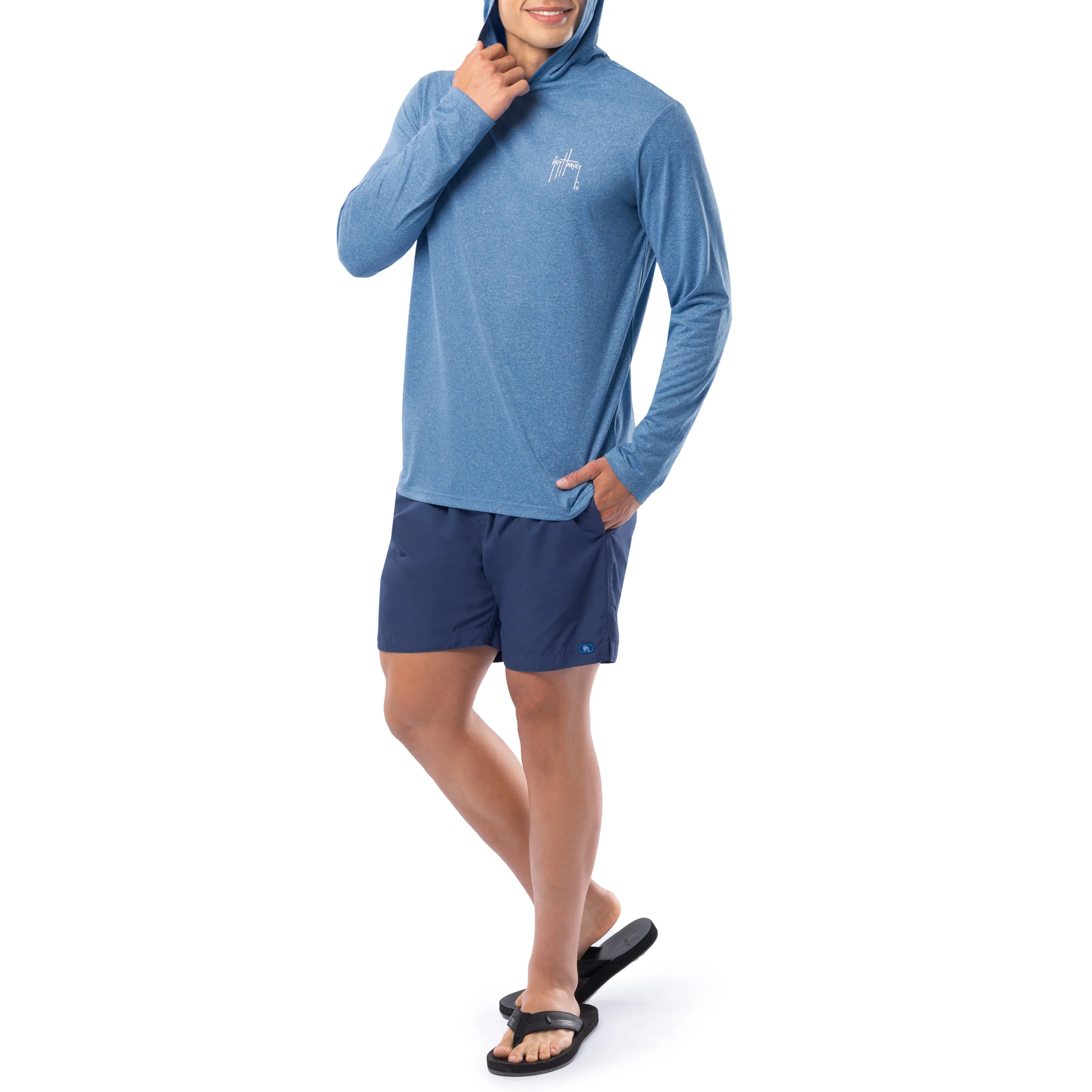 Men's Shark Sketch Long Sleeve Performance Hoodie - Image 8