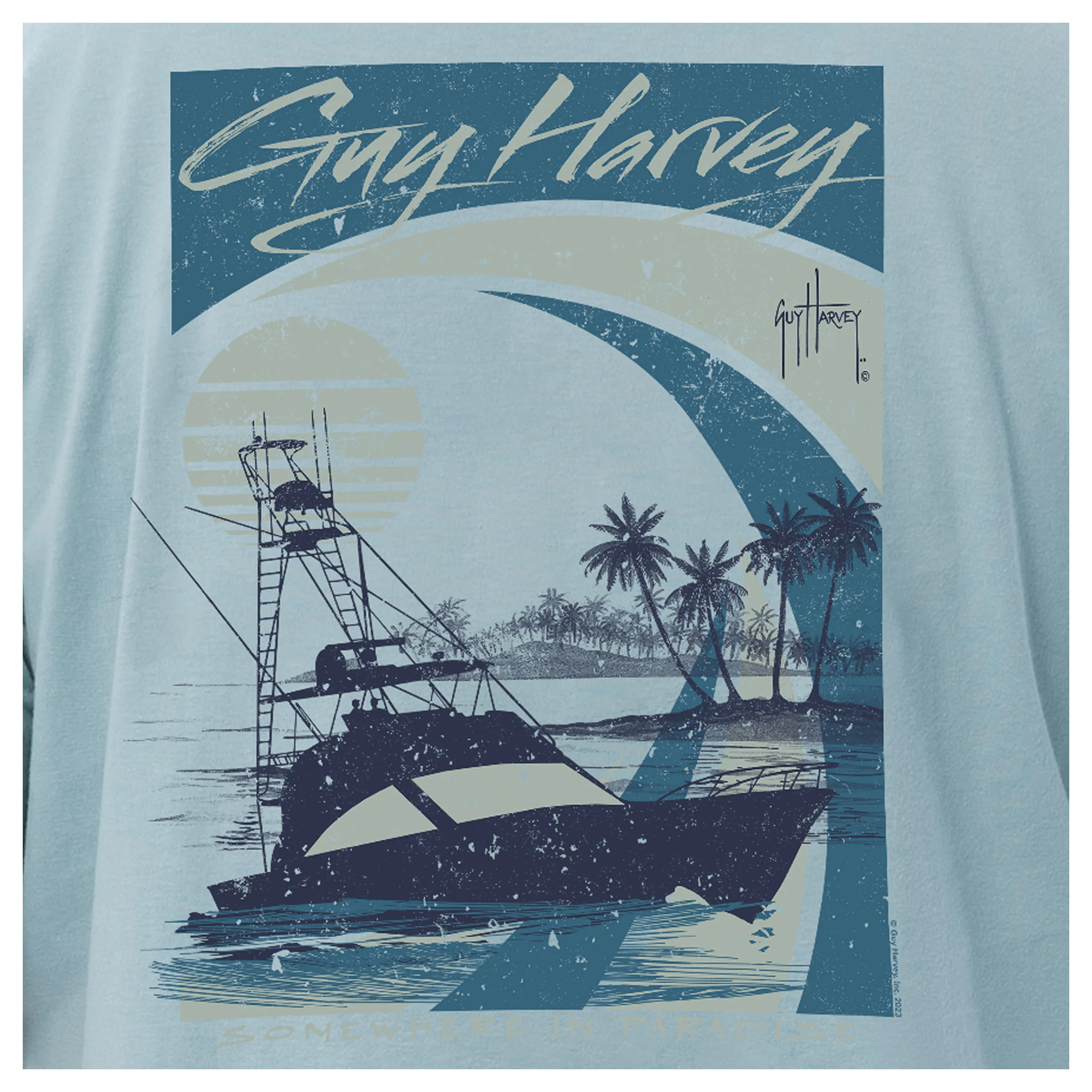 Men's Sunset Paradise OG Short Sleeve Pocket T-Shirt - Image 3