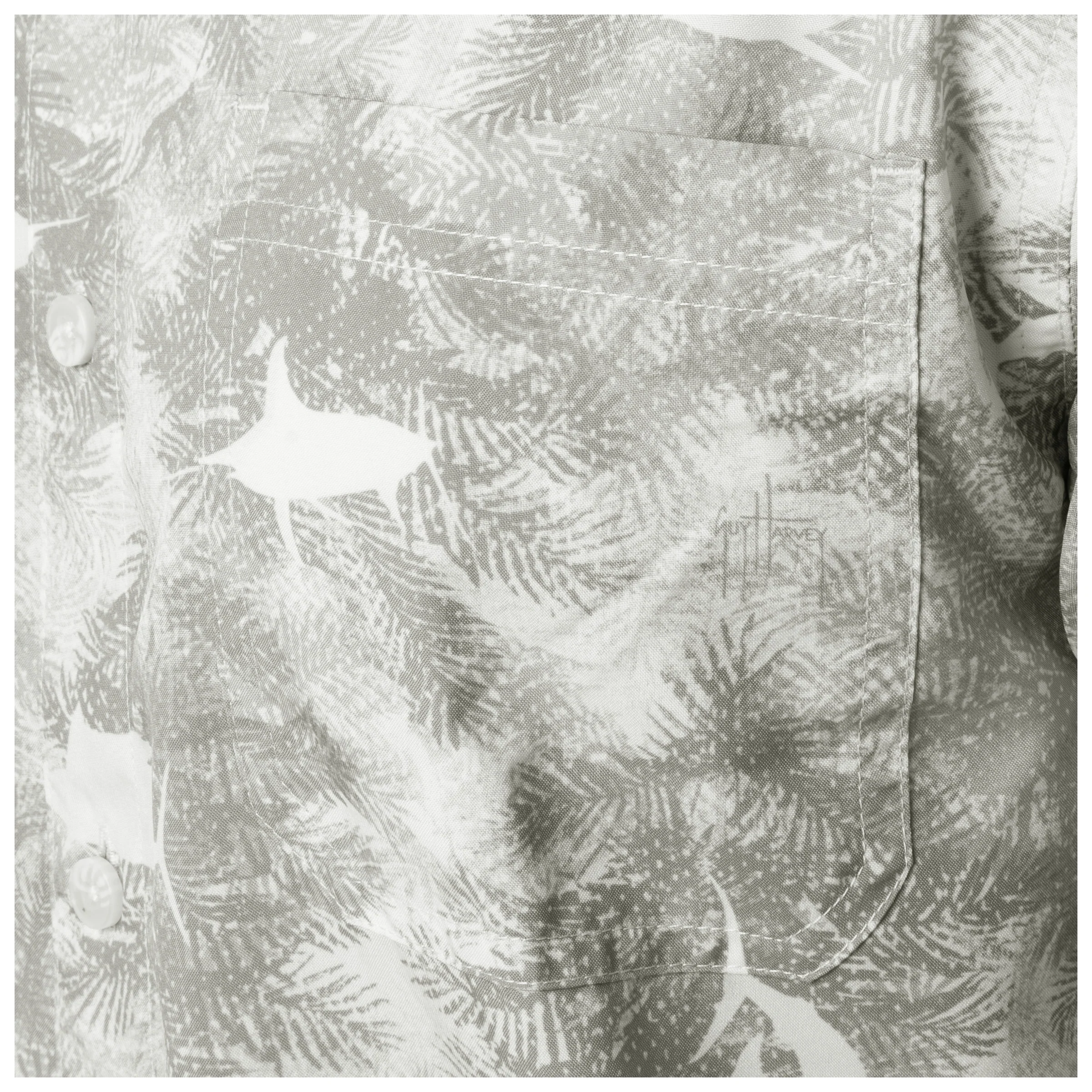 Men's Urban Palms White Performance Fishing Shirt - Image 4