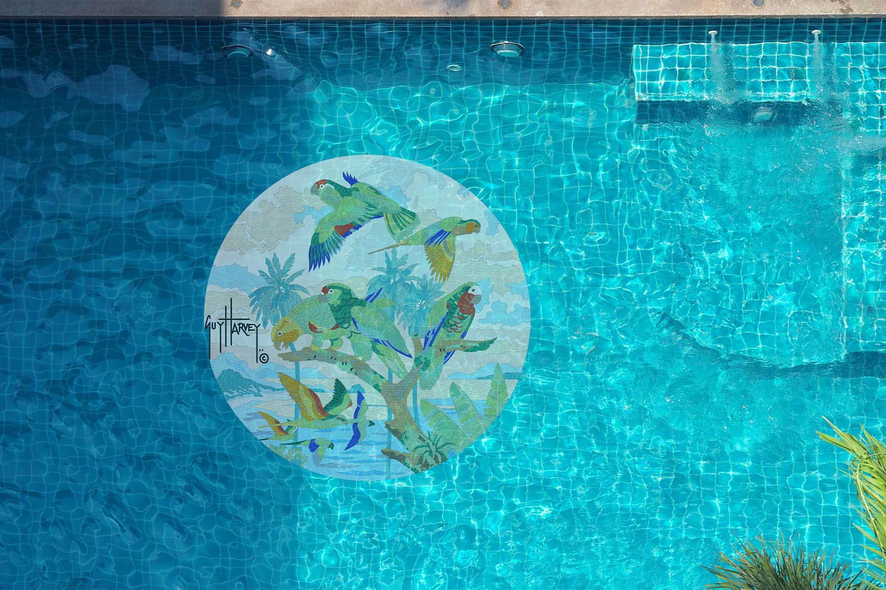 Parrots Medallion Mosaic - Large - Image 2