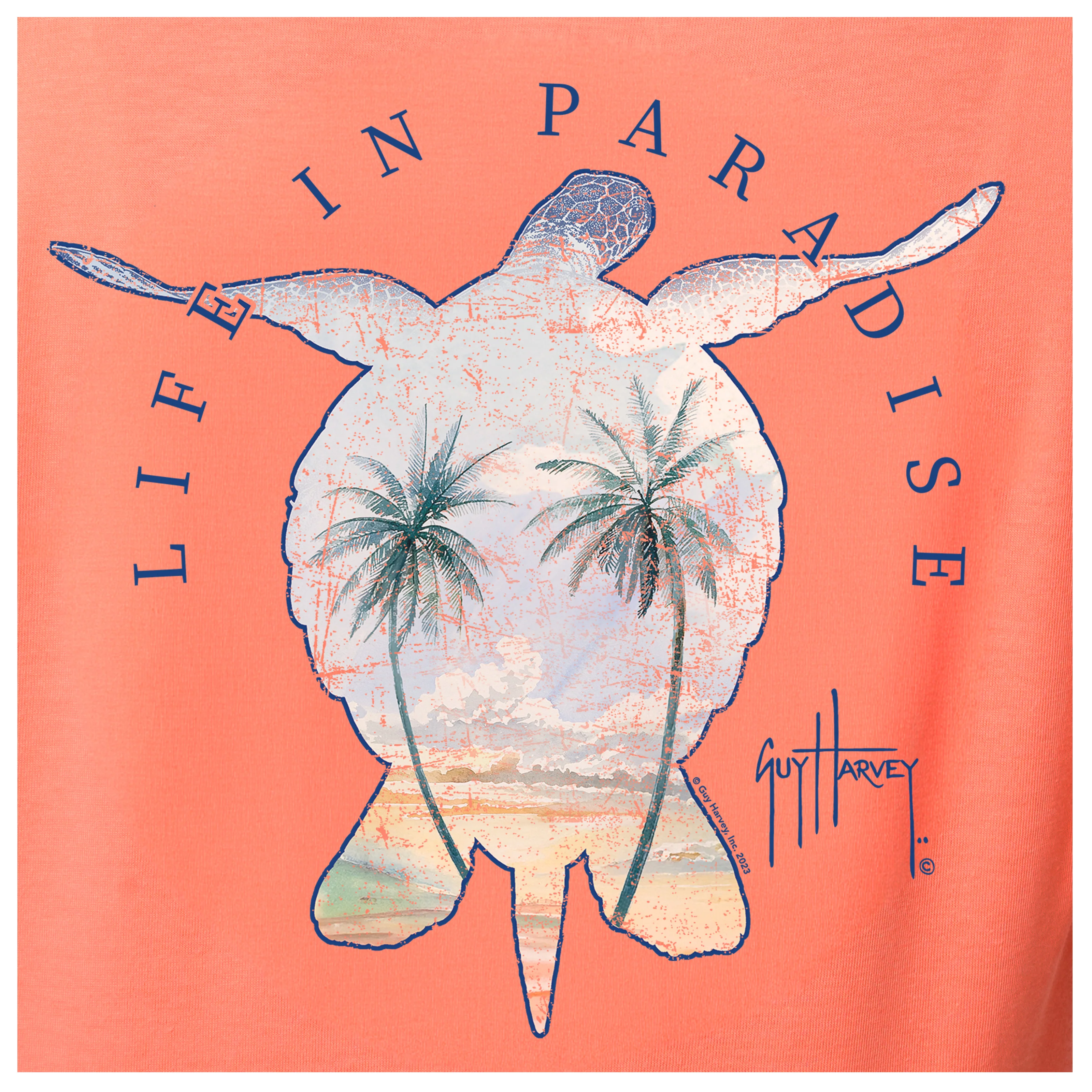 HarborLite V-Neck Tee - Paradise Turtle - Image 3