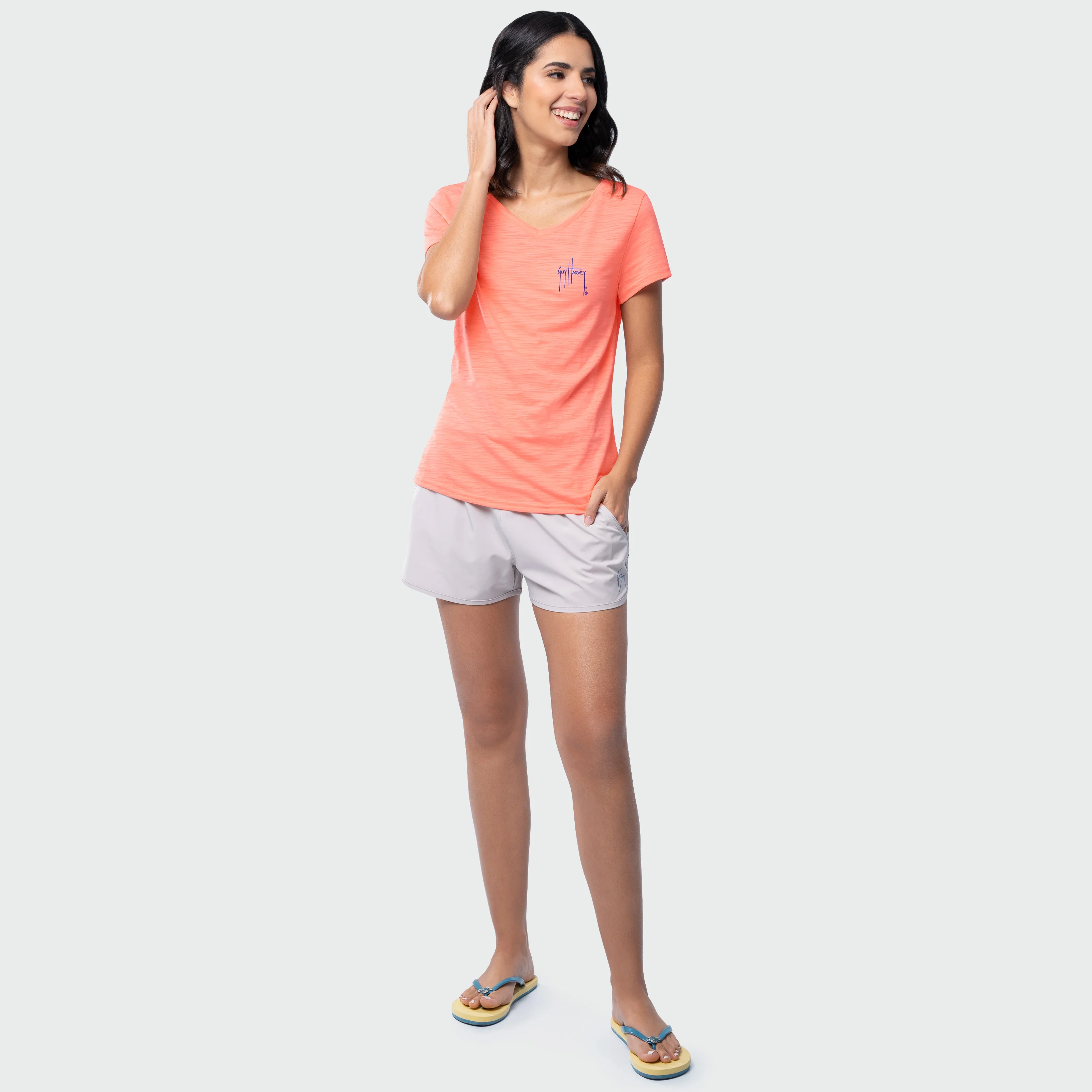 Shoreline V Neck Tee - Summer Vibes - Image 7