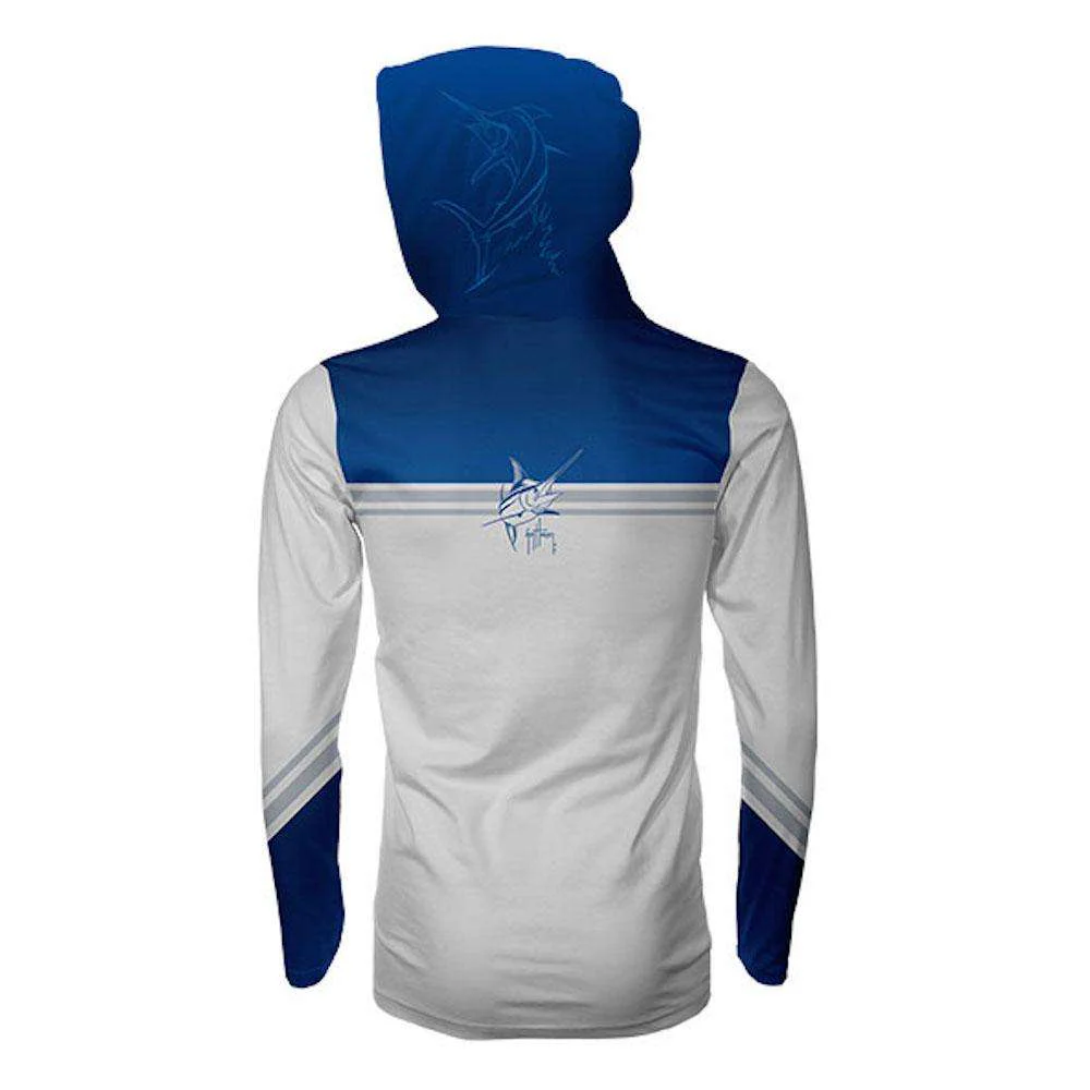 WHITE MARLIN LONG SLEEVE PERFORMANCE HOODIE - Image 3