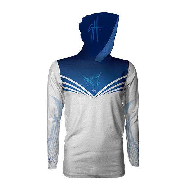 WHITE SAILFISH LONG SLEEVE PERFORMANCE HOODIE - Image 4
