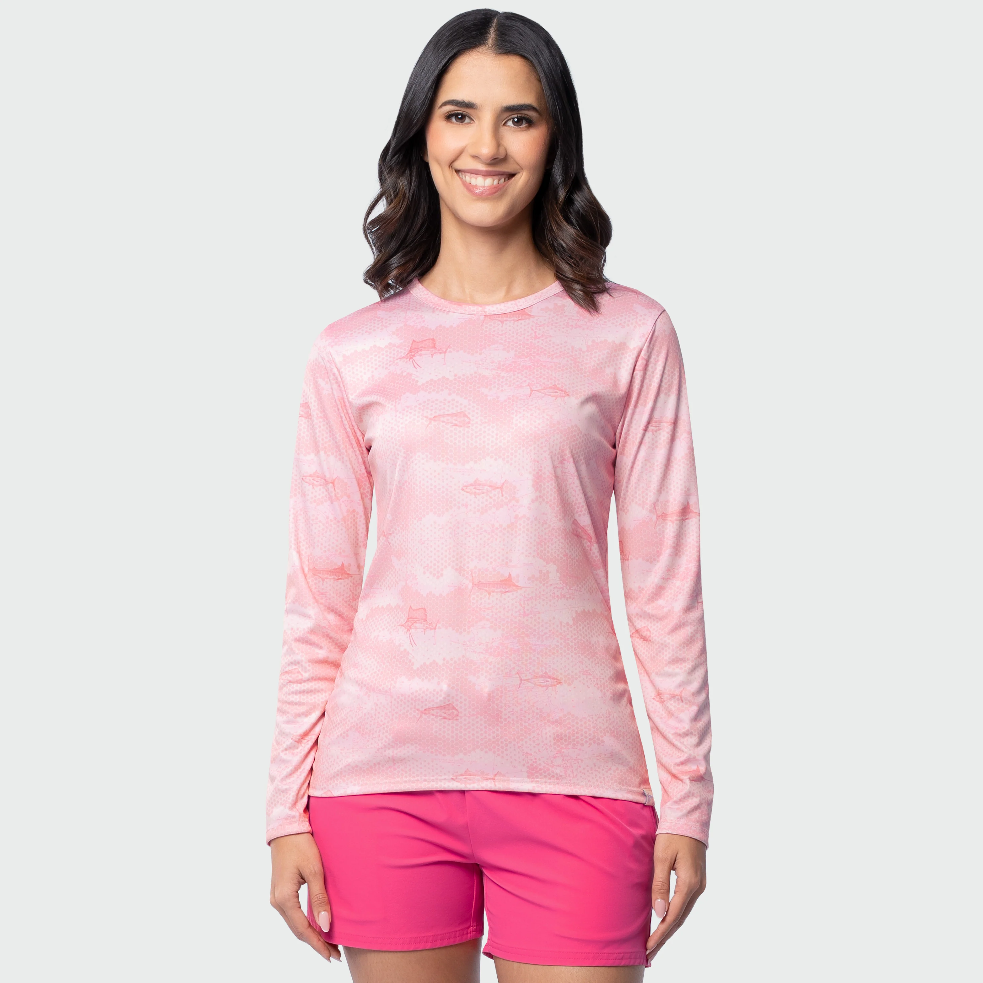 Eco Cast Sun Protection Ruched Top - Pale Camo