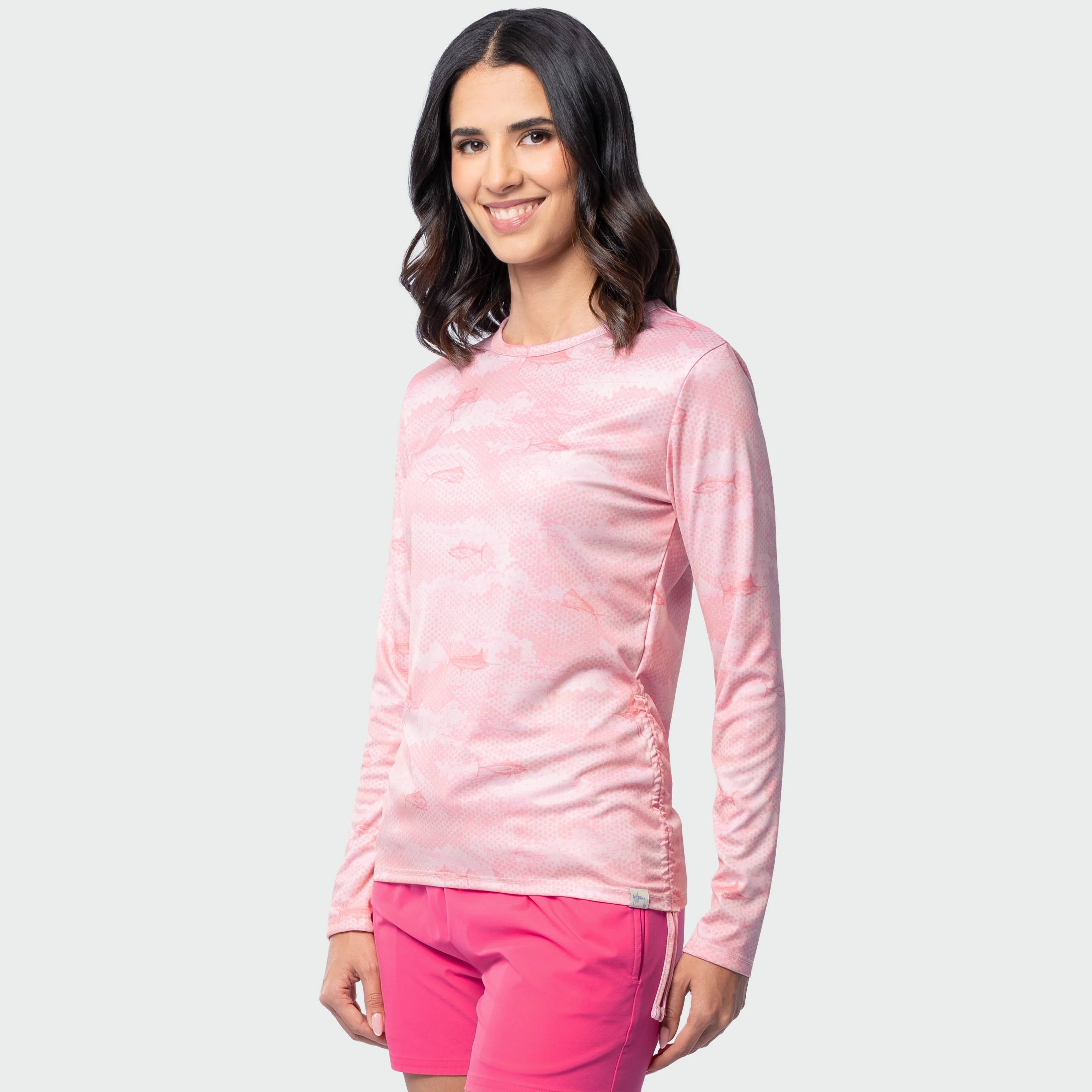 Eco Cast Sun Protection Ruched Top - Pale Camo - Image 4